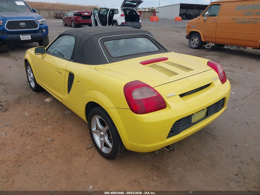 2001 TOYOTA MR2 CABRIO 1.8L I-4 DOHC, VVT, REGULAR , 138HP