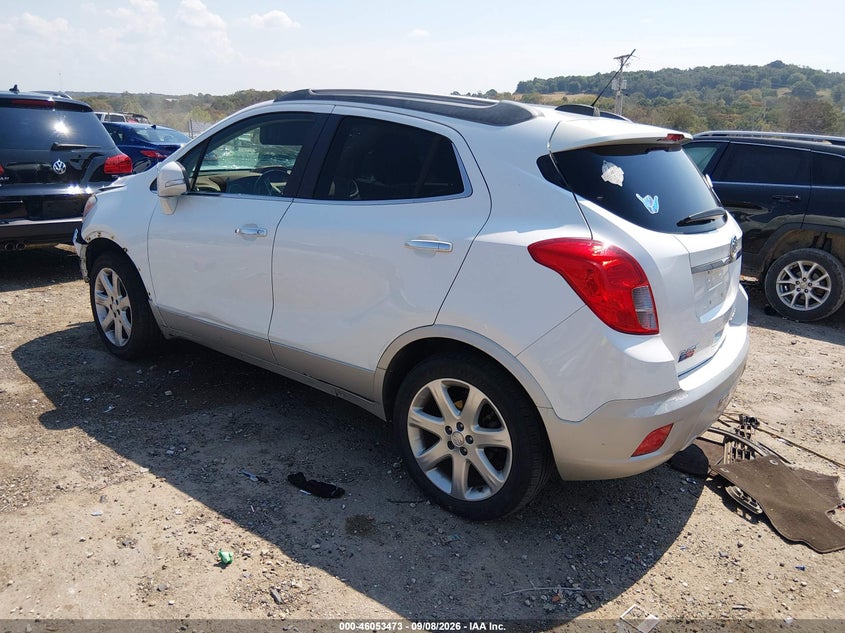 Vin: kl4cjcsb7fb172138, lot: 46552994, buick encore leather 20153