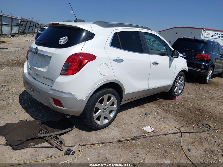 Vin: kl4cjcsb7fb172138, lot: 46552994, buick encore leather 20154
