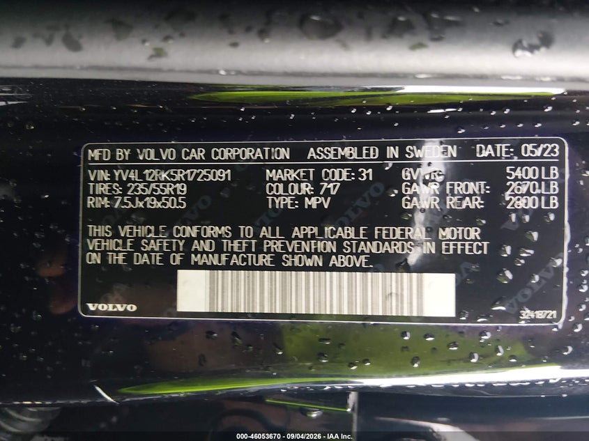2024 VOLVO XC60 B5 CORE DARK THEME · Фото 9