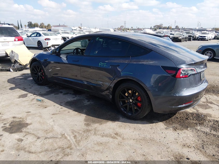 Vin: 5yj3e1ea2pf569742, lot: 46553376, tesla model 3 rear-wheel drive 20233