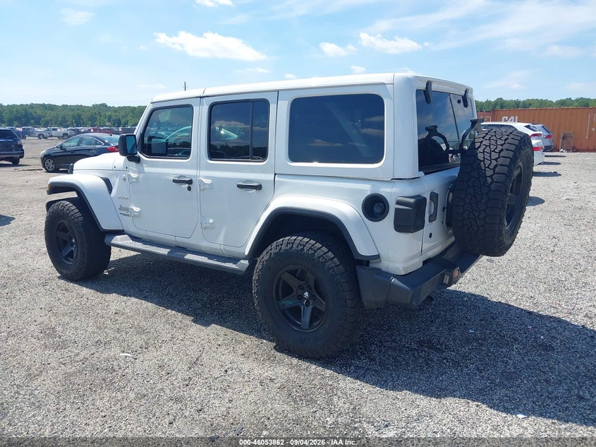Vin: 1c4hjxeg1jw130267, lot: 46553383, jeep wrangler unlimited sahara 4x4 20183