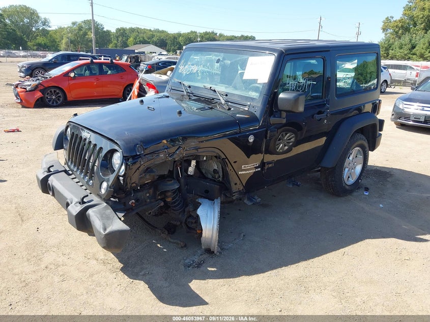 Vin: 1c4ajwag2hl633089, lot: 46553488, jeep wrangler sport 4x4 20172