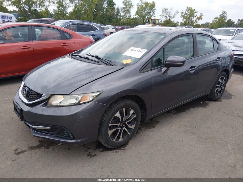 Vin: 19xfb2f85fe021326, lot: 46553761, honda civic ex 20152