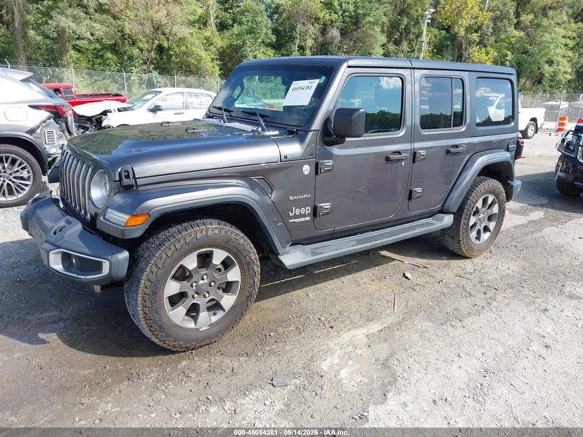 Vin: 1c4hjxeg2jw213917, lot: 46553902, jeep wrangler unlimited sahara 4x4 20182