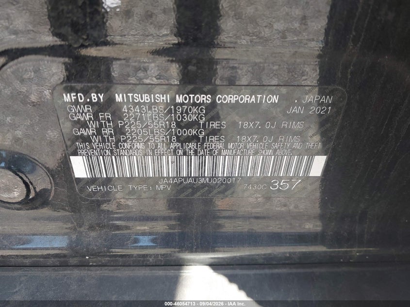 2021 MITSUBISHI OUTLANDER SPORT 2.0 BE 2WD/2.0 ES 2WD/2.0 LE 2WD/2.0 S 2WD · Фото 9