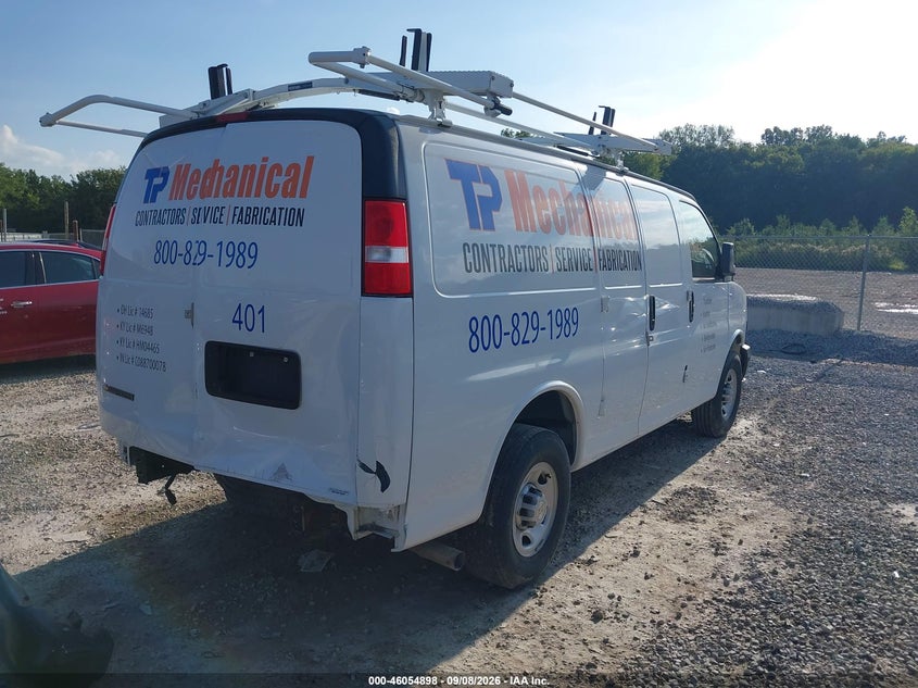 Vin: 1gcwgafp8p1222578, lot: 46554419, chevrolet express cargo rwd 2500 regular wheelbase wt 20234