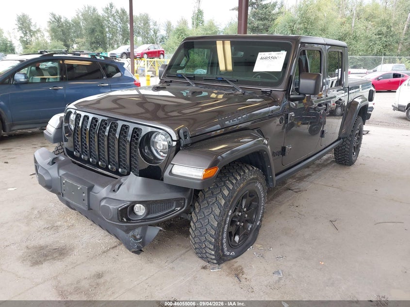Vin: 1c6hjtag0nl102750, lot: 46554527, jeep gladiator willys 4x4 20222