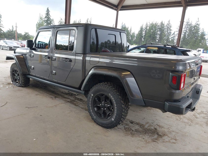 Vin: 1c6hjtag0nl102750, lot: 46554527, jeep gladiator willys 4x4 20223