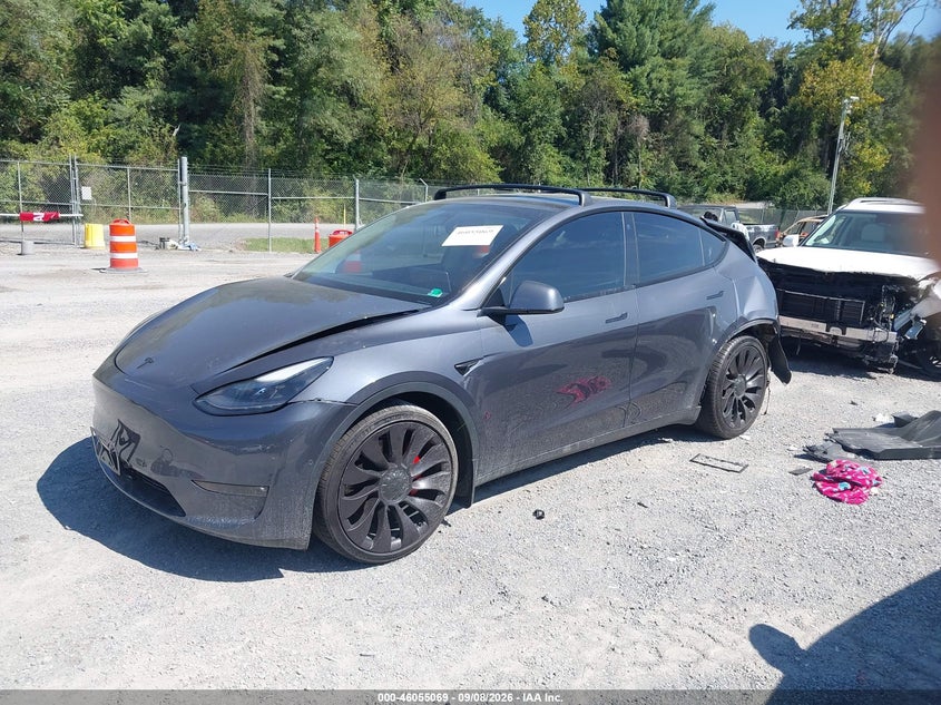 Vin: 7saygdef4nf308450, lot: 46554590, tesla model y performance dual motor all-wheel drive 20222