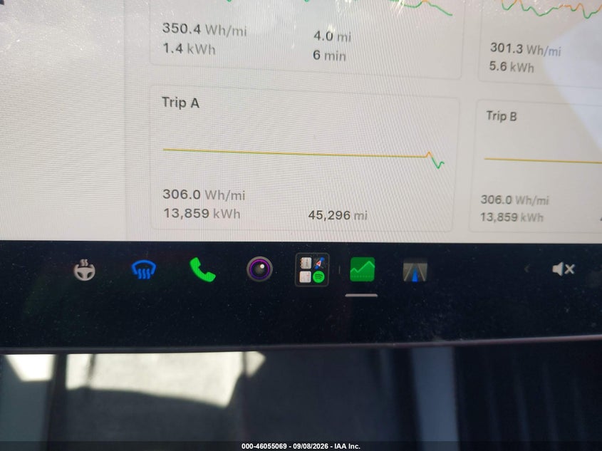 TESLA MODEL Y 2022 VIN 7SAYGDEF4NF308450