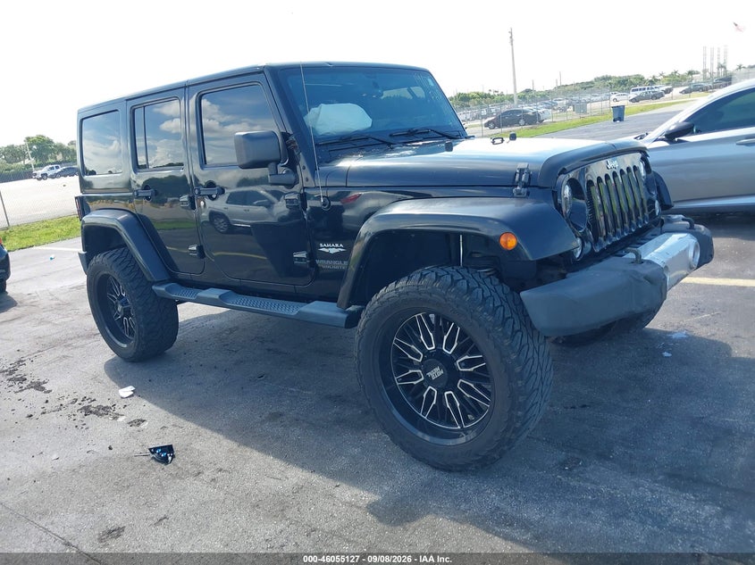 2014 Jeep Wrangler Unlimited Sahara, Левый перёд, IAAI, VIN 1C4BJWEGXEL196257