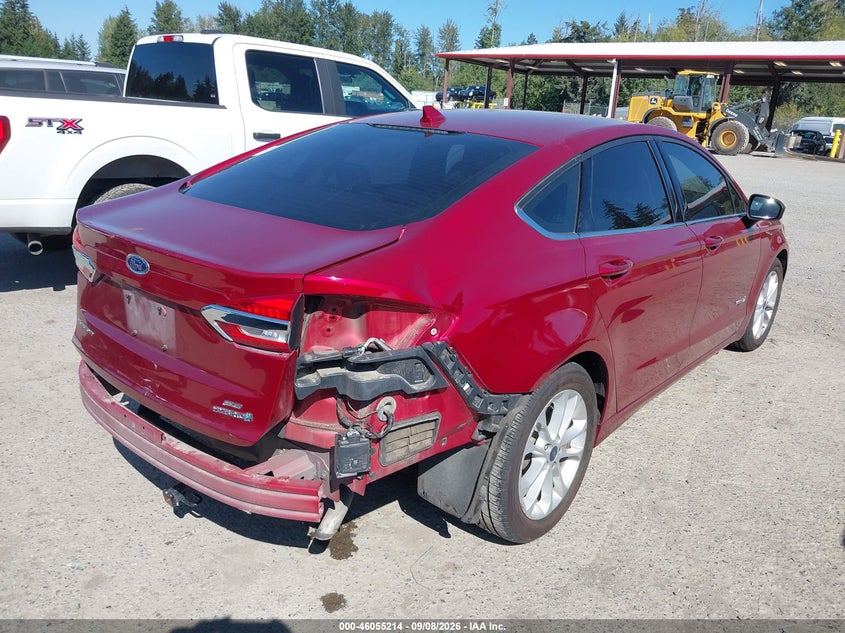 Vin: 3fa6p0lu9kr170337, lot: 46554735, ford fusion hybrid se 20194