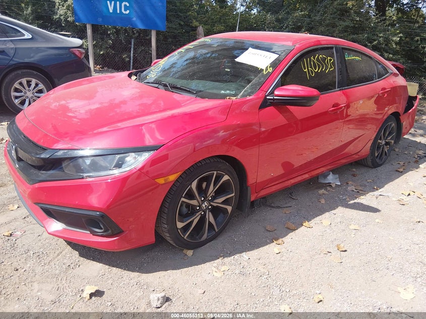 Vin: 2hgfc2f86kh601083, lot: 46554835, honda civic sport 20192