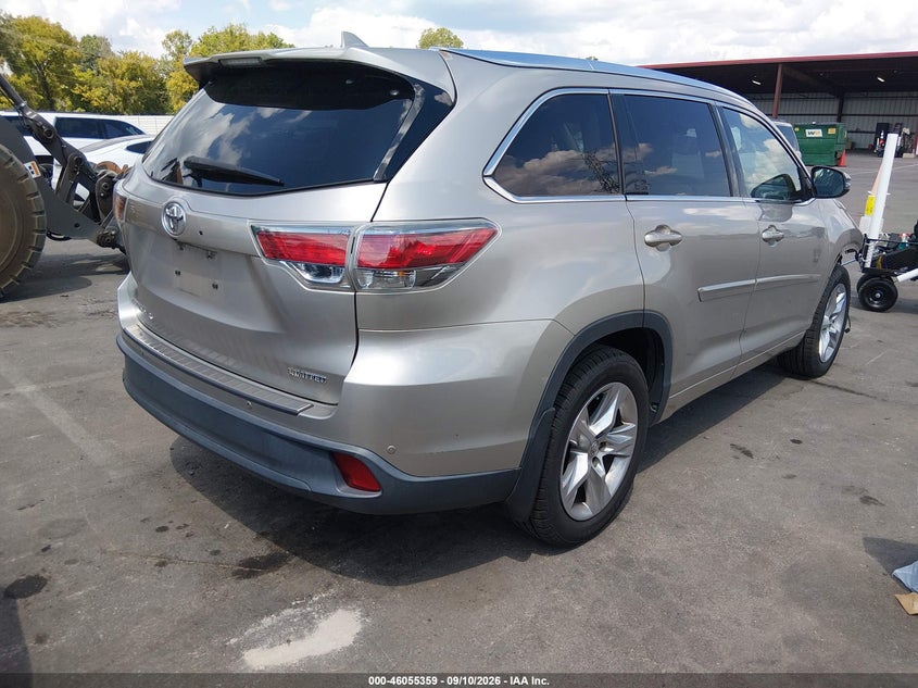 Vin: 5tdykrfh8fs057941, lot: 46554881, toyota highlander limited v6 20154