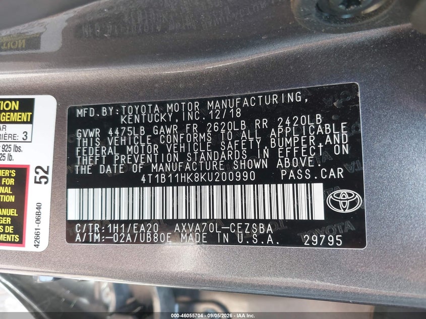 TOYOTA CAMRY - zdjęcie 9