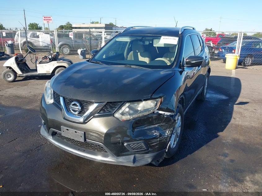2015 Nissan Rogue, Удар спереду, IAAI, VIN KNMAT2MT9FP534786 — фото 2