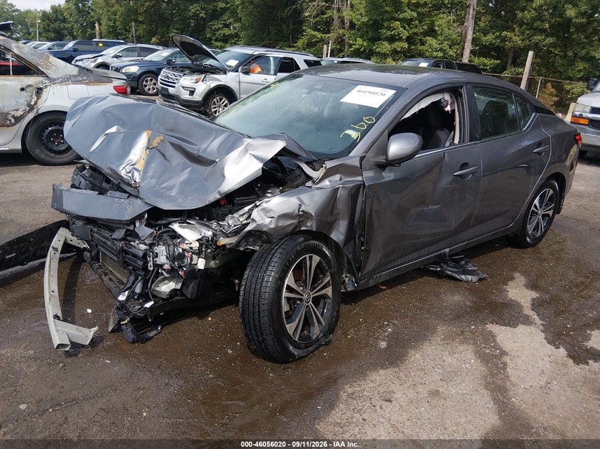 Vin: 3n1ab8cv4py288189, lot: 46555542, nissan sentra sv xtronic cvt 20232
