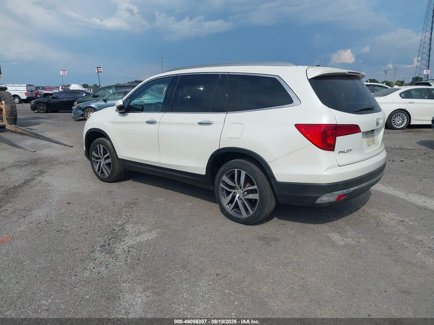 Vin: 5fnyf6h94gb091356, lot: 46555828, honda pilot touring 20163