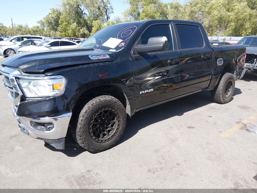 Vin: 1c6srffm2mn740399, lot: 46555950, ram 1500 big horn  4x4 5'7 box 20212