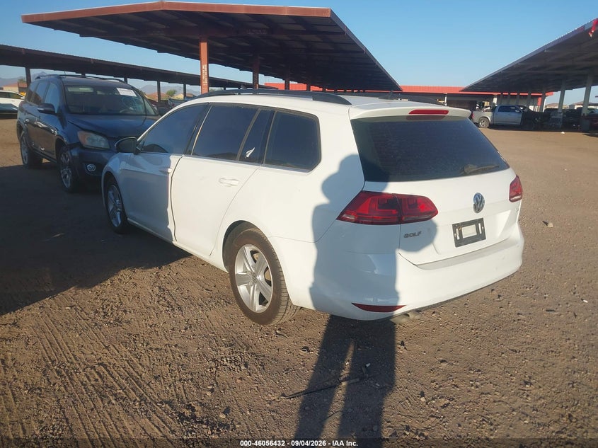 Vin: 3vwca7au1fm517377, lot: 46555954, volkswagen golf sportwagen tdi s 4-door 20153