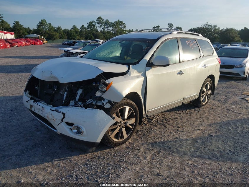 Vin: 5n1ar2mn7dc608464, lot: 46555968, nissan pathfinder platinum 20132