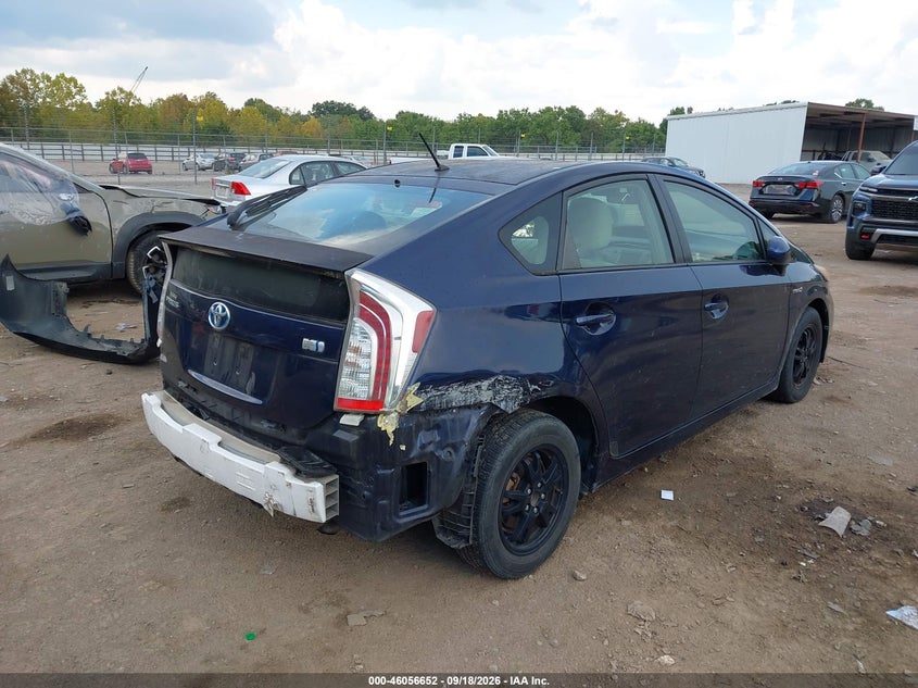 Vin: jtdkn3du2d1621880, lot: 46556174, toyota prius 20134