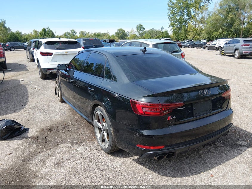 Vin: waub4af47ja201626, lot: 46556302, audi s4 3.0t premium plus 20183