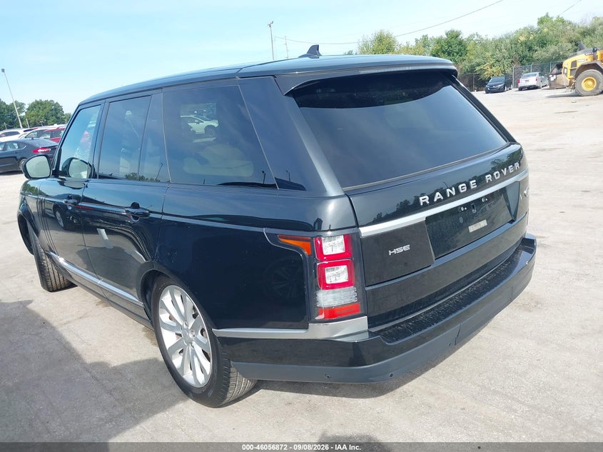 Vin: salgs2vf7fa218711, lot: 46556394, land rover range rover 3.0l v6 supercharged hse 20153