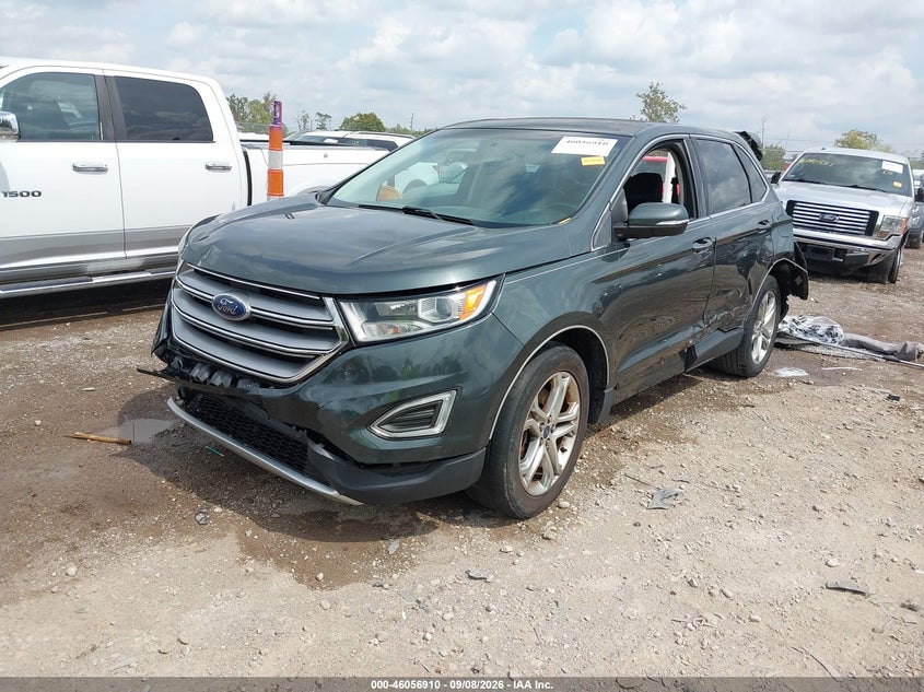 Vin: 2fmtk4k9xfbb19073, lot: 46556432, ford edge titanium 20152