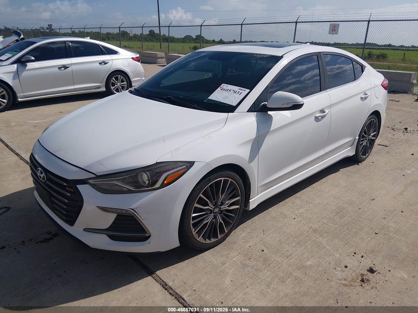 Vin: kmhd04lb6ju533112, lot: 46556553, hyundai elantra sport 20182