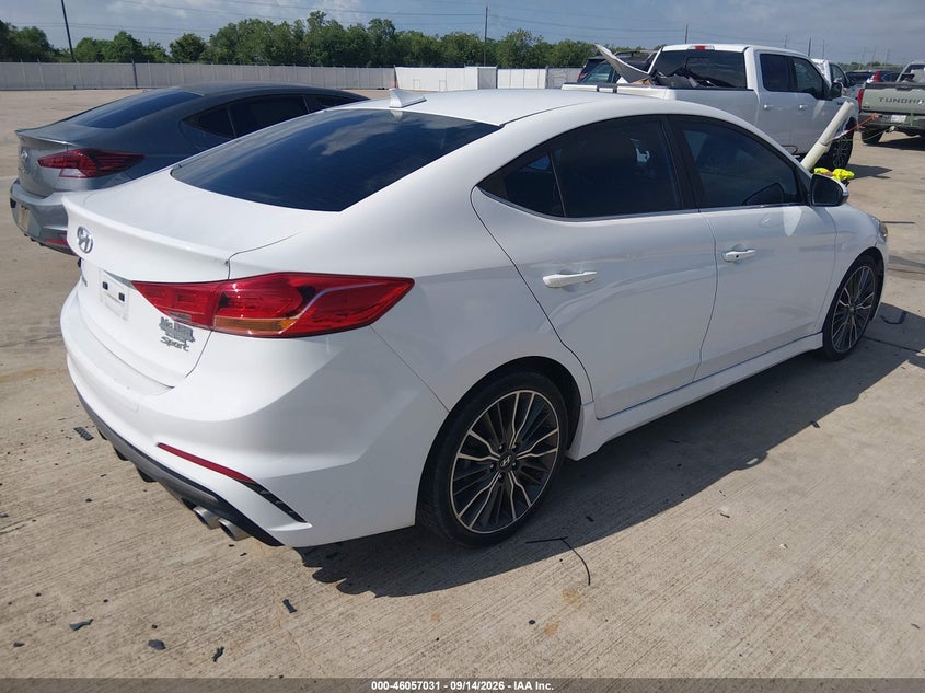 Vin: kmhd04lb6ju533112, lot: 46556553, hyundai elantra sport 20184