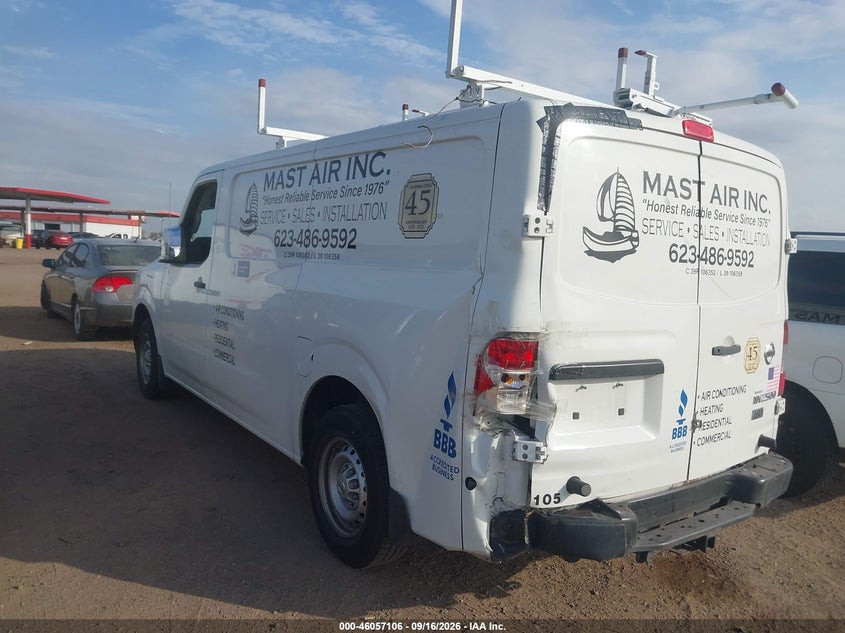 Vin: 1n6af0kx3en111467, lot: 46556628, nissan nv cargo nv2500 hd s v8 20143