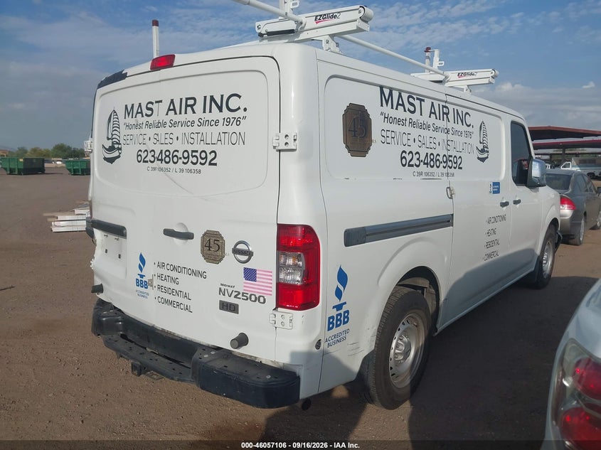 Vin: 1n6af0kx3en111467, lot: 46556628, nissan nv cargo nv2500 hd s v8 20144