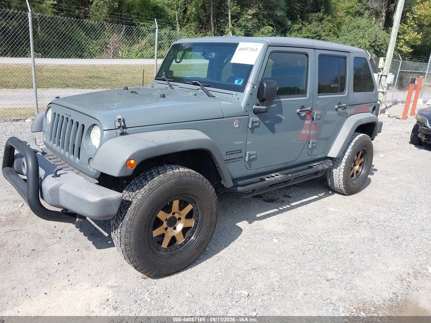 Vin: 1c4bjwdgxel194655, lot: 46556687, jeep wrangler unlimited sport 20142