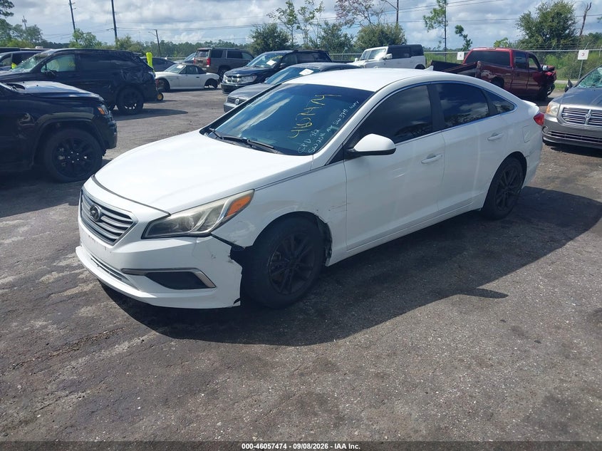 Vin: 5npe24afxgh387597, lot: 46556996, hyundai sonata se 20162