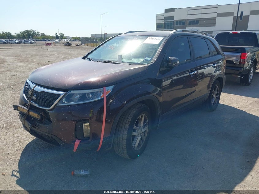 Vin: 5xykt3a64eg440101, lot: 46557008, kia sorento lx 20142