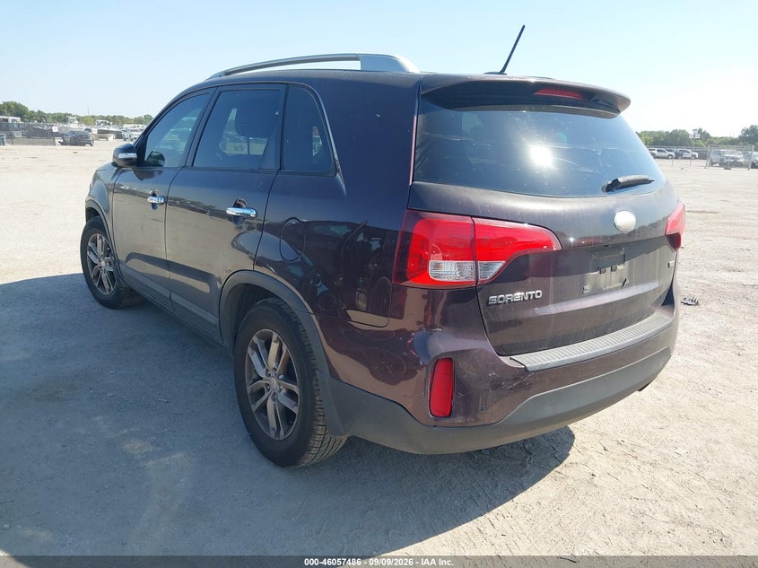 Vin: 5xykt3a64eg440101, lot: 46557008, kia sorento lx 20143