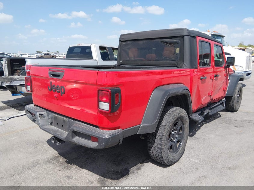 Vin: 1c6hjtag4pl515614, lot: 46557165, jeep gladiator sport 4x4 20234
