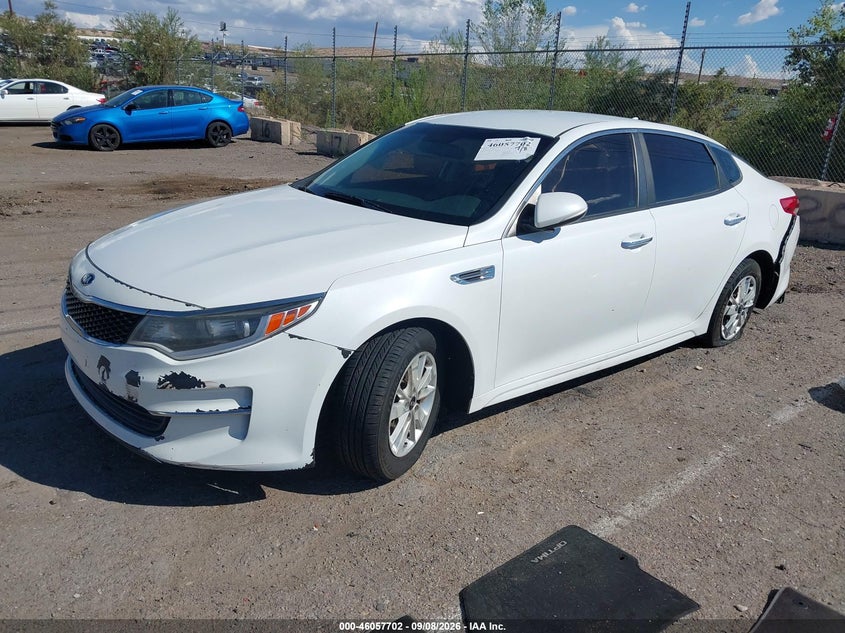 Vin: 5xxgt4l30gg020325, lot: 46557224, kia optima lx 20162