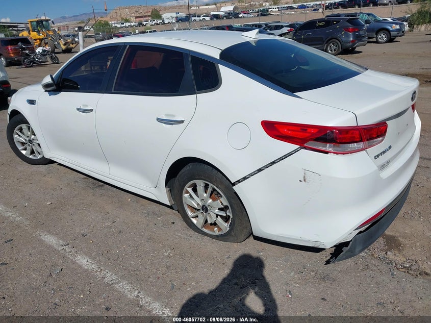 Vin: 5xxgt4l30gg020325, lot: 46557224, kia optima lx 20163