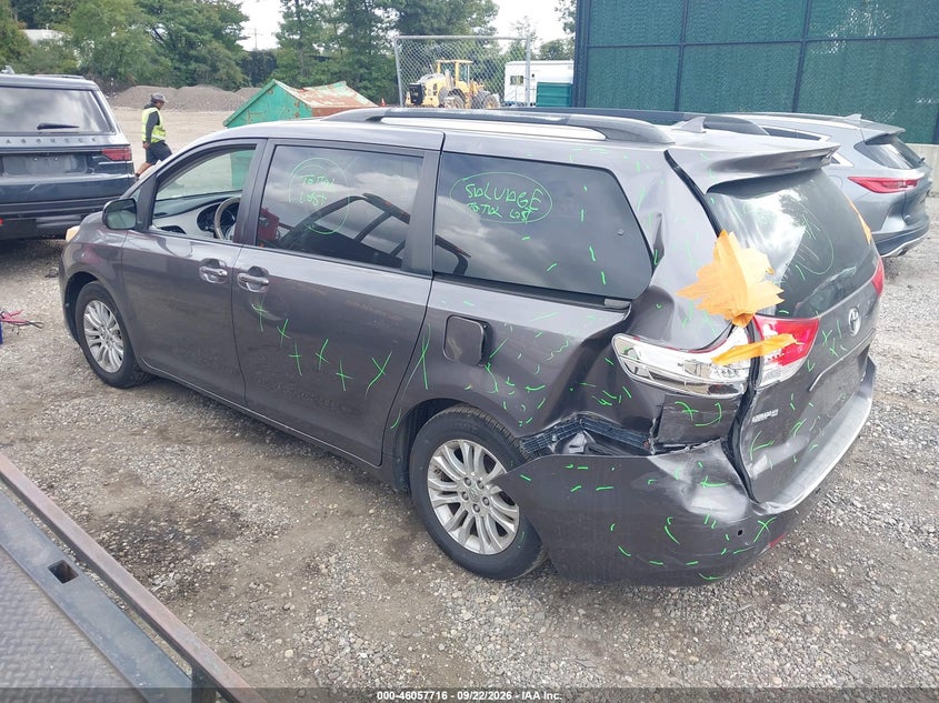 Vin: 5tdyk3dc9bs093846, lot: 46557238, toyota sienna xle v6 20113