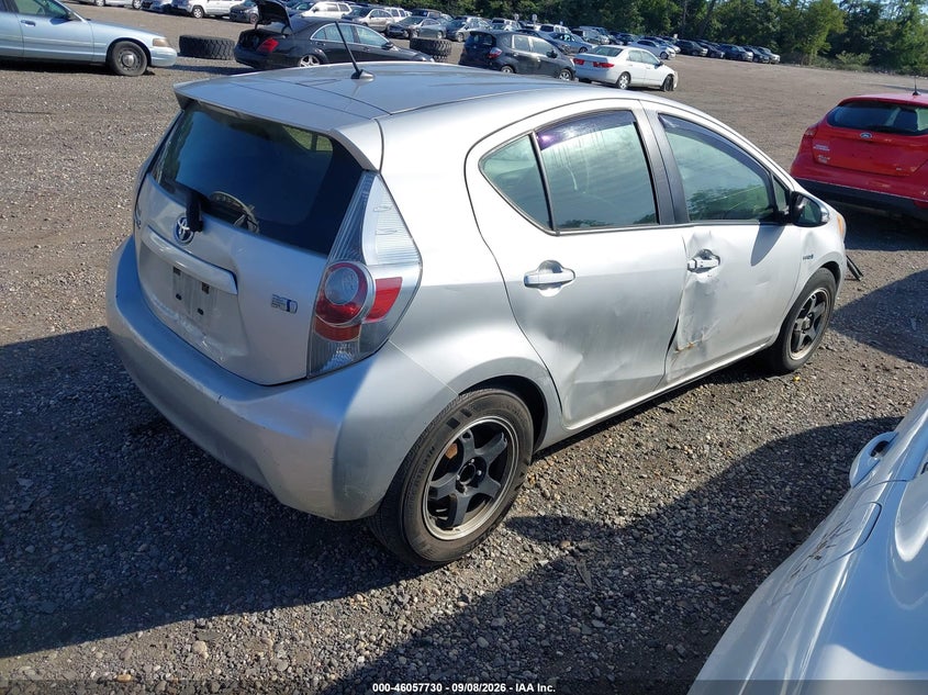 Vin: jtdkdtb3xd1551297, lot: 46557252, toyota prius c two 20134