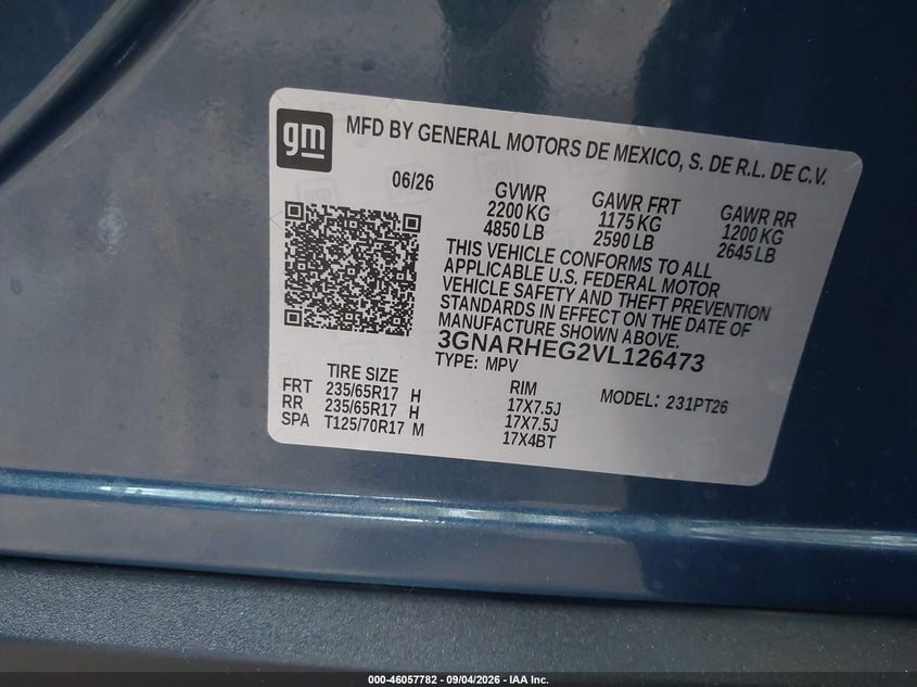 2027 CHEVROLET EQUINOX SPORT UTILITY VEHICLE N/A