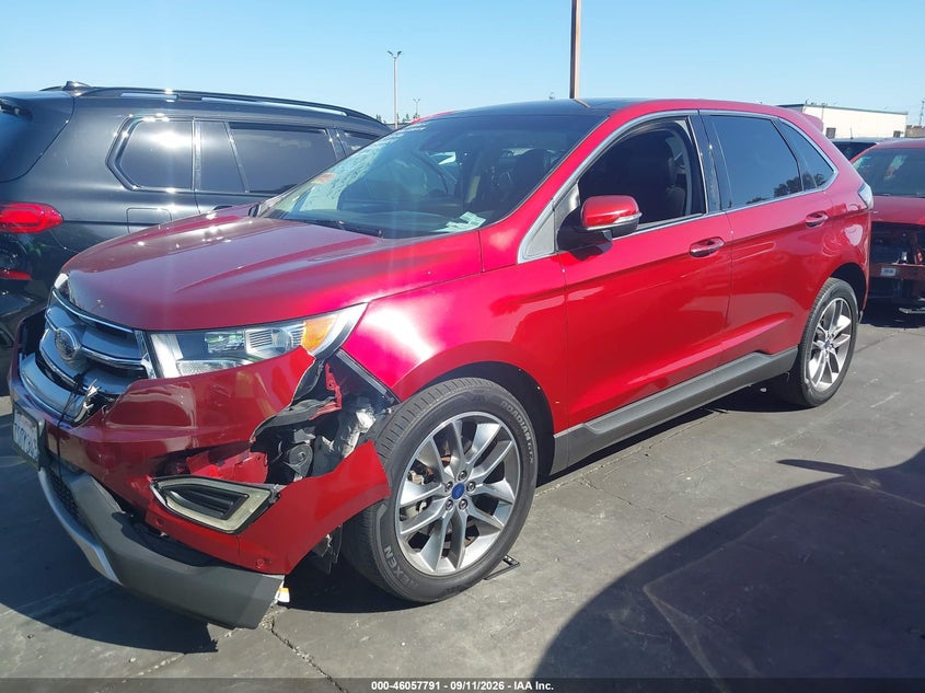 Vin: 2fmpk3k88gbb11610, lot: 46557313, ford edge titanium 20162
