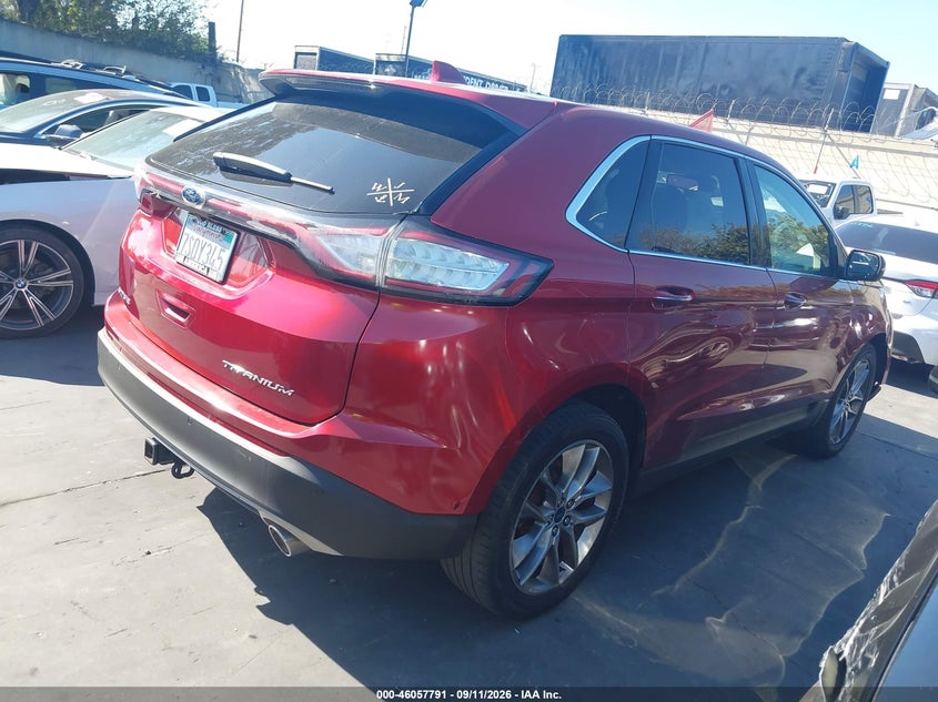Vin: 2fmpk3k88gbb11610, lot: 46557313, ford edge titanium 20164