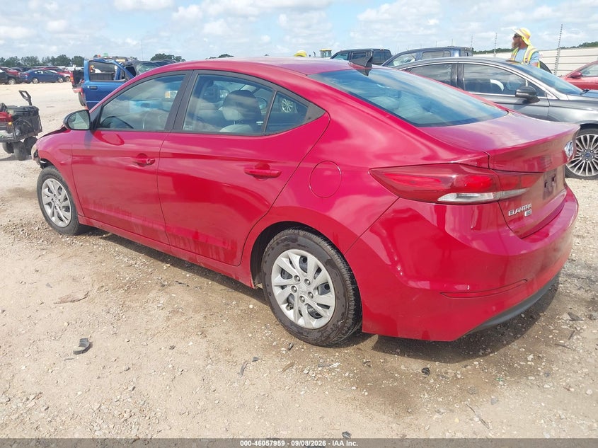 Vin: kmhd74lf3hu108651, lot: 46557480, hyundai elantra se 20173