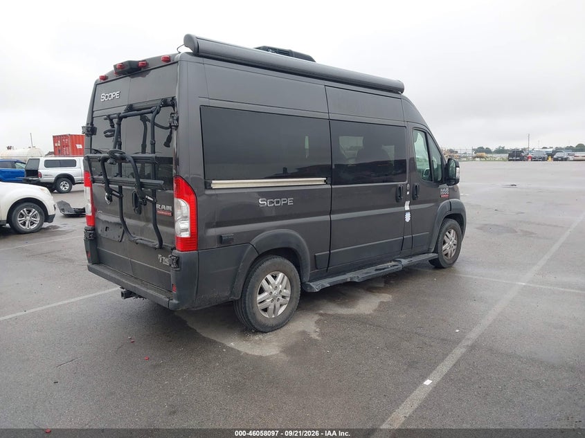 Vin: 3c6lrvbg8me568981, lot: 46557619, ram promaster 1500 high roof 136 wb 20214