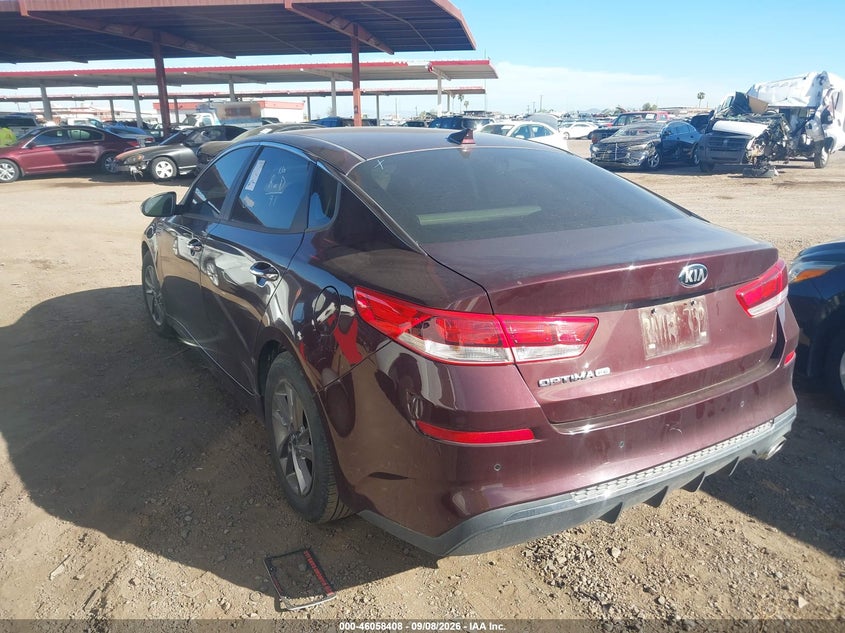 Vin: 5xxgt4l37kg333607, lot: 46557930, kia optima lx 20193