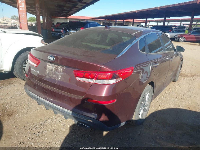 Vin: 5xxgt4l37kg333607, lot: 46557930, kia optima lx 20194